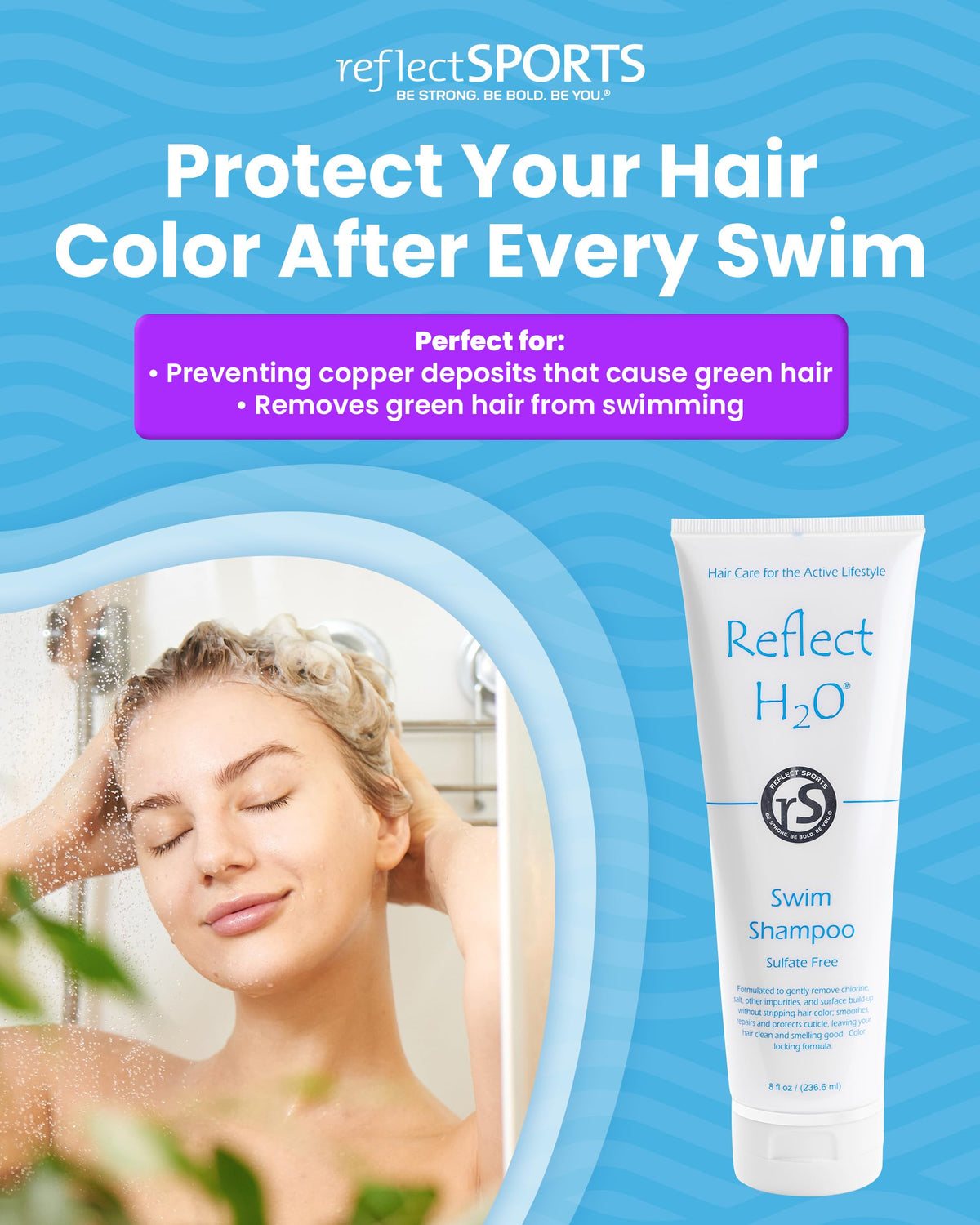Reflect Sports close-up of lathered texture highlighting gentle cleansing benefit