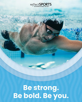 Reflect Sports travel and poolside kit with shampoo showing vacation-ready protection