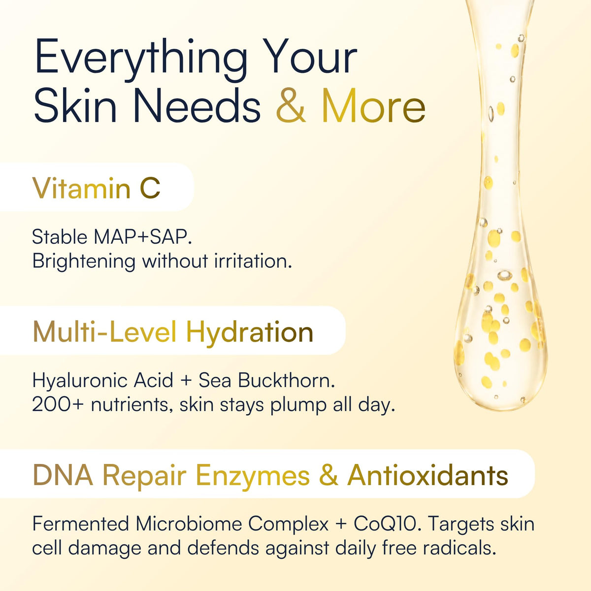 REGELICA essence applied on skin illustrating quick absorption benefit