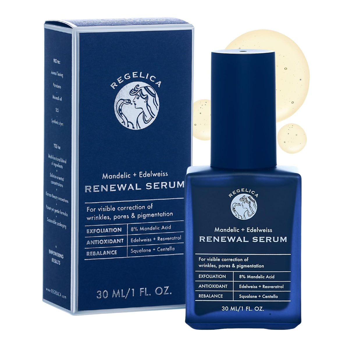 REGELICA front bottle showing product and packaging benefit of clear labeling