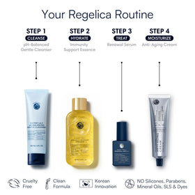 REGELICA squalane hydration close-up showing moisturizing barrier support benefit