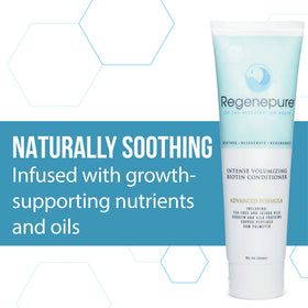 REGENEPURE being applied to wet hair to add body and manageability
