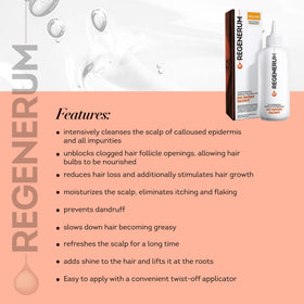 Regenerum applied to scalp demonstrating precise treatment and improved absorption