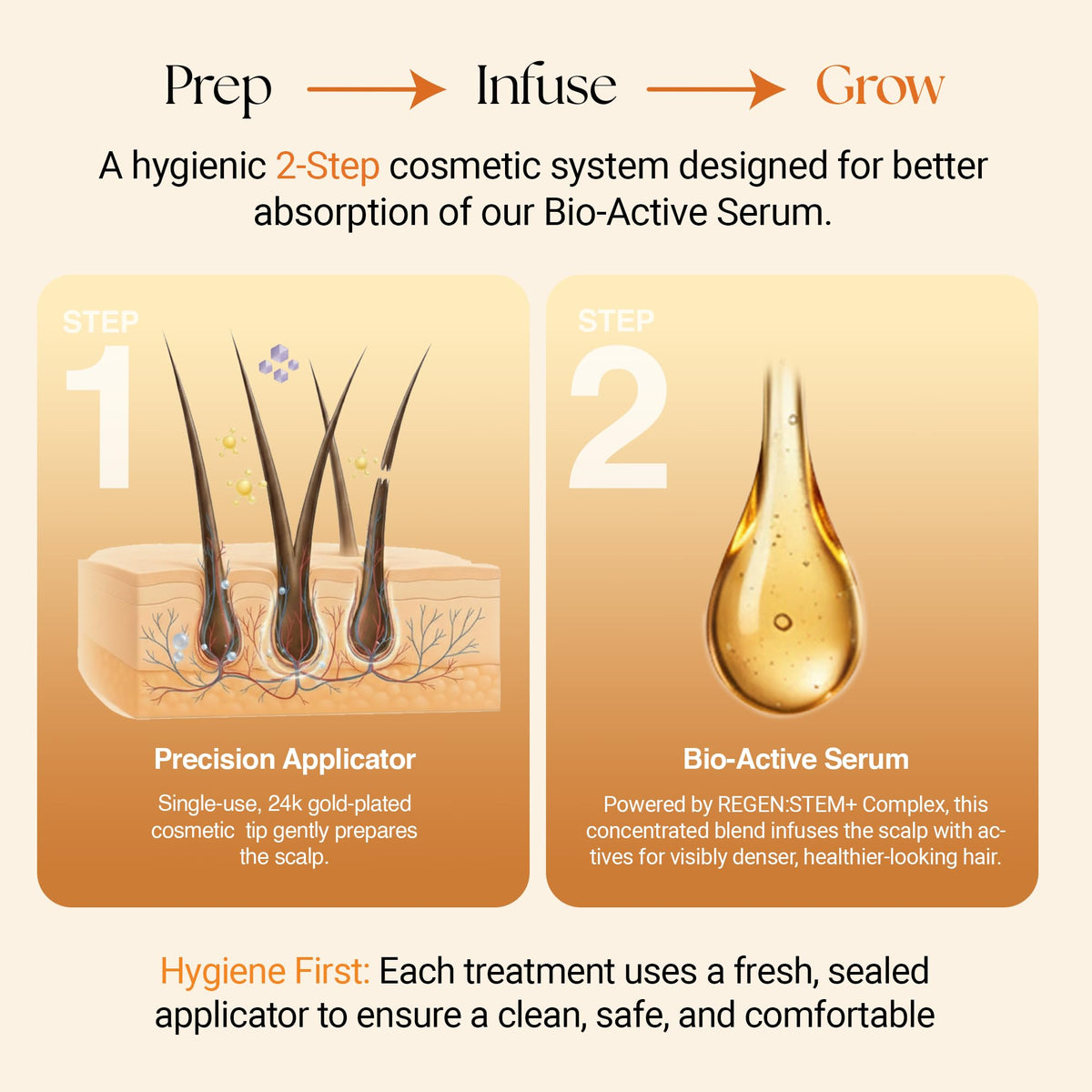 ReGlow applicator held in hand to demonstrate easy, precise use