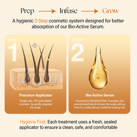 ReGlow applicator held in hand to demonstrate easy, precise use