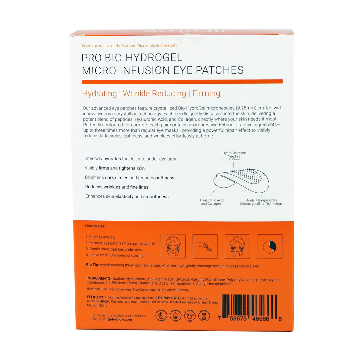 ReGlow nighttime routine setting with patches applied for refreshed morning