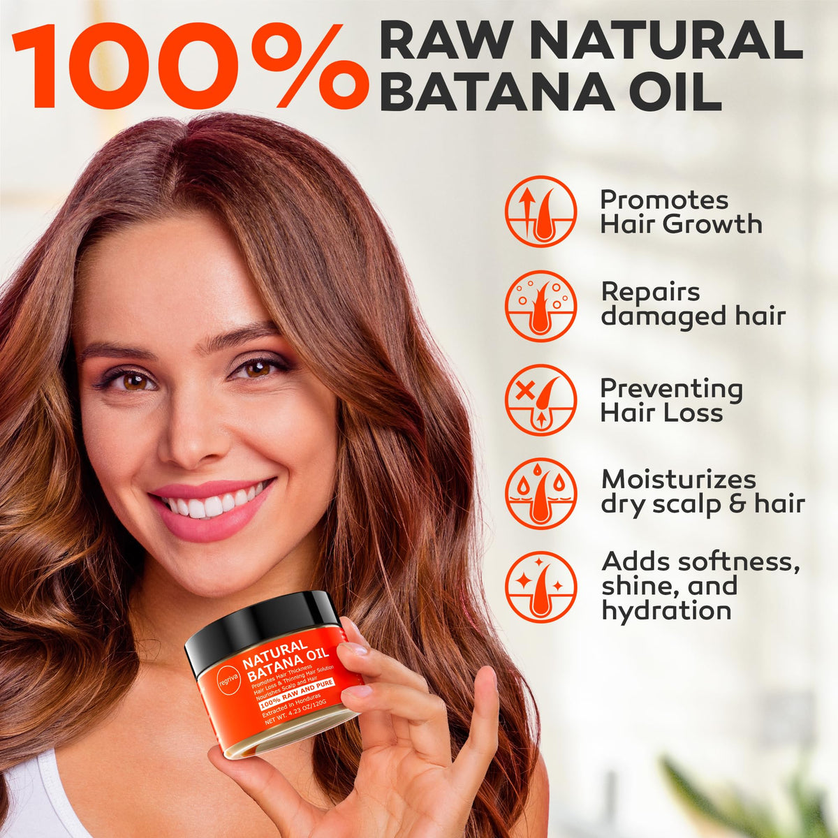REGRIVA Batana Oil texture close-up in jar highlighting rich, nourishing oil