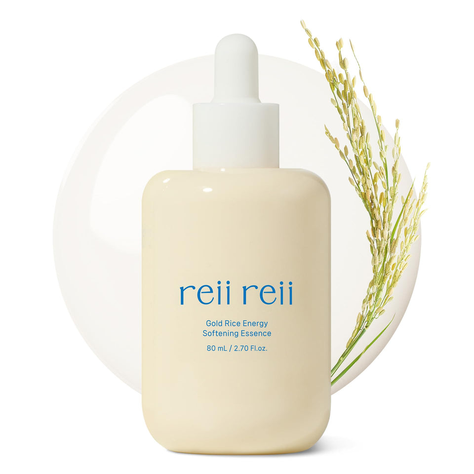 reii reii front bottle showing product and calming design, highlights gentle exfoliation