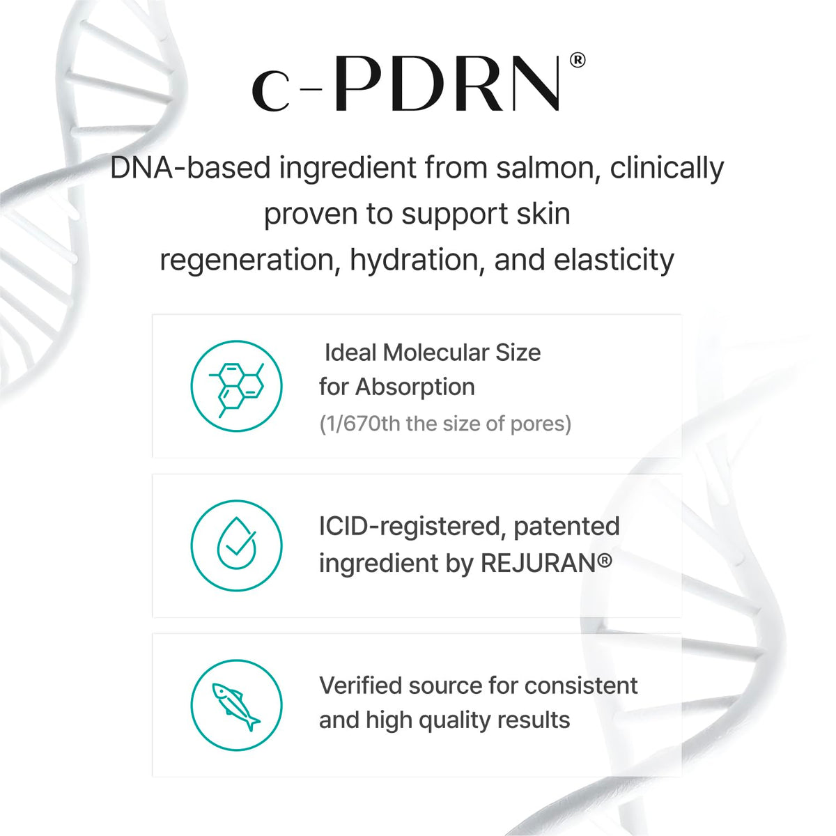 REJURAN label close-up displaying ingredient transparency and safety