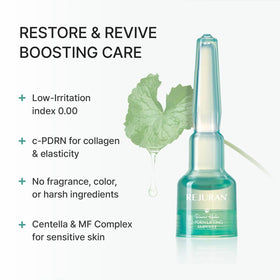 REJURAN box contents laid out with 14 ampoules, shows complete kit for sustained use