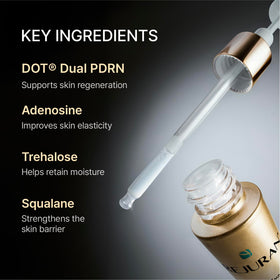 REJURAN product applied on hand illustrating texture and skin smoothing