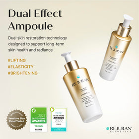 REJURAN open dropper texture demonstrating serum absorbency and glow