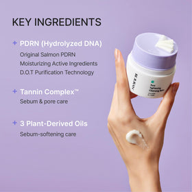 REJURAN ingredient label close-up highlighting PDRN and tannin complex benefits