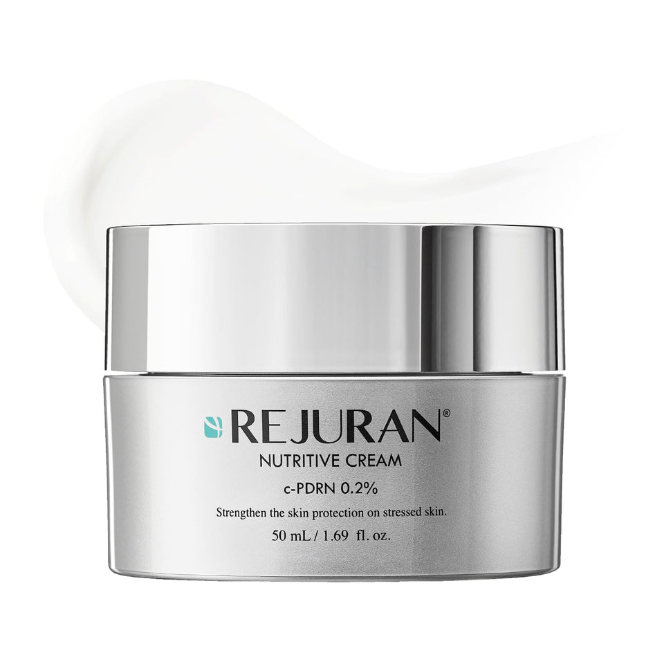 REJURAN jar front view showing packaging and premium finish for skincare routine
