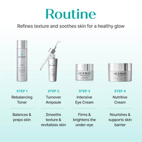 REJURAN jar on vanity styled scene conveying luxurious daily skincare ritual