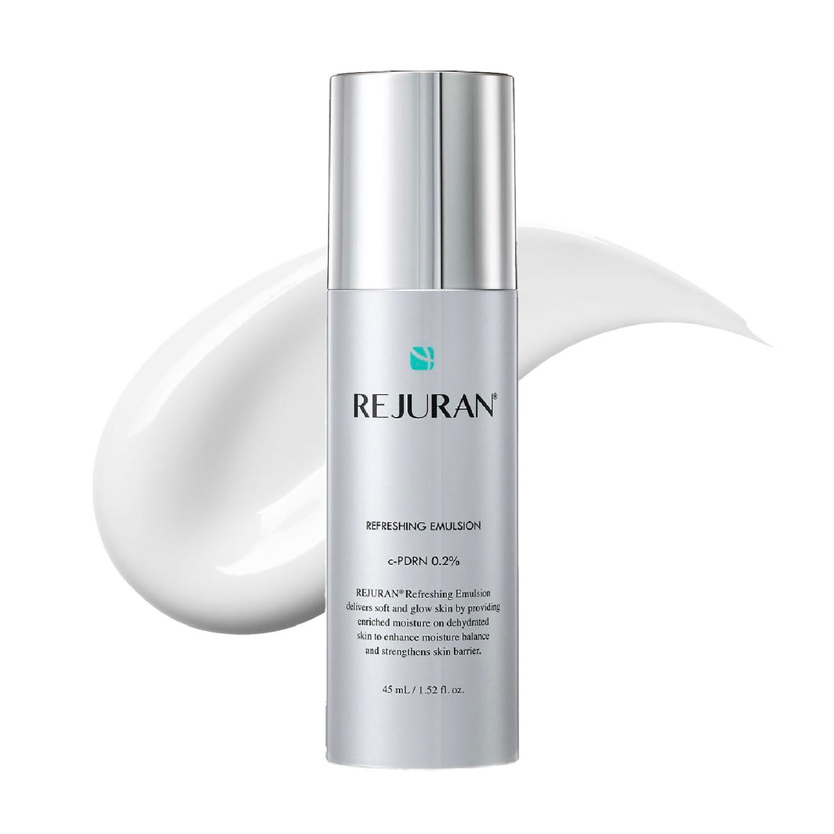 REJURAN front pump bottle showing product packaging and clean design benefit