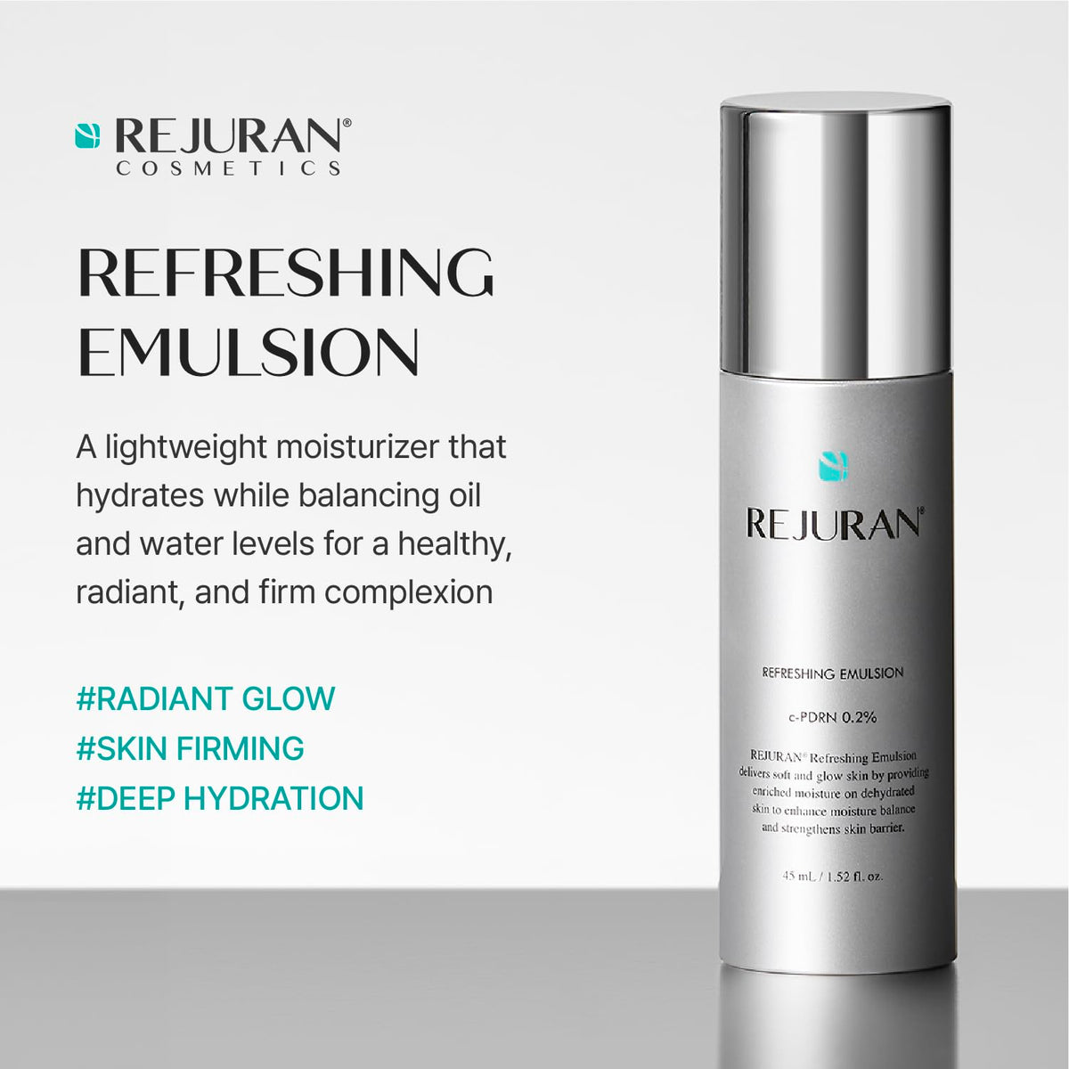 REJURAN open jar texture revealing light emulsion and quick absorption benefit