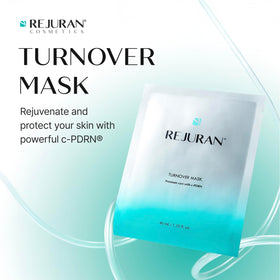 REJURAN salmon serum bottle beside a mask highlighting nourishing marine actives