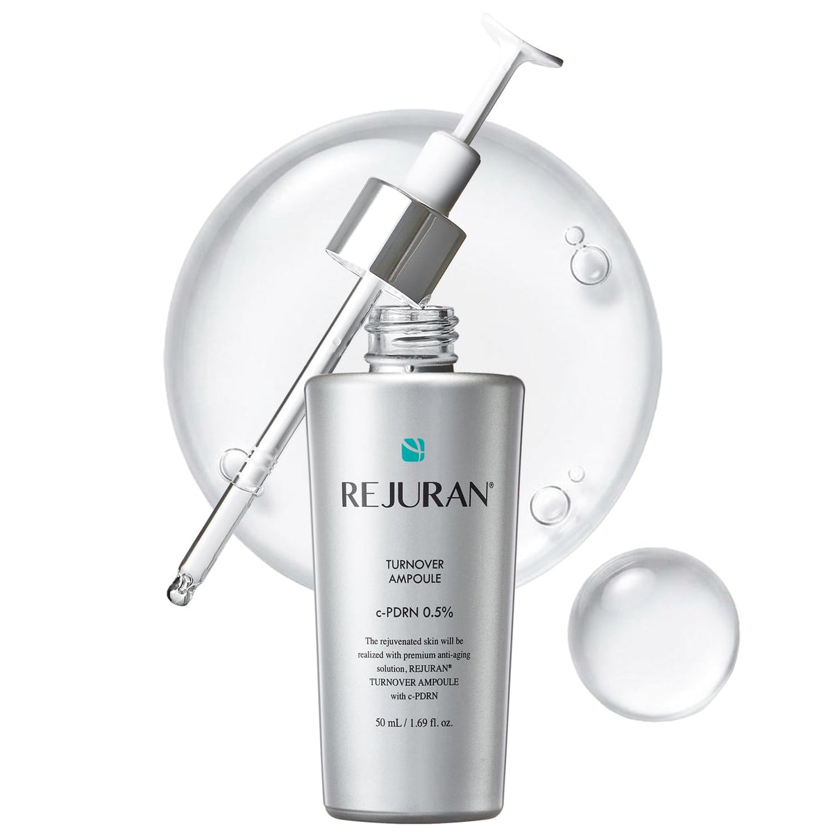 REJURAN front bottle showing serum and label for clear identification and trust