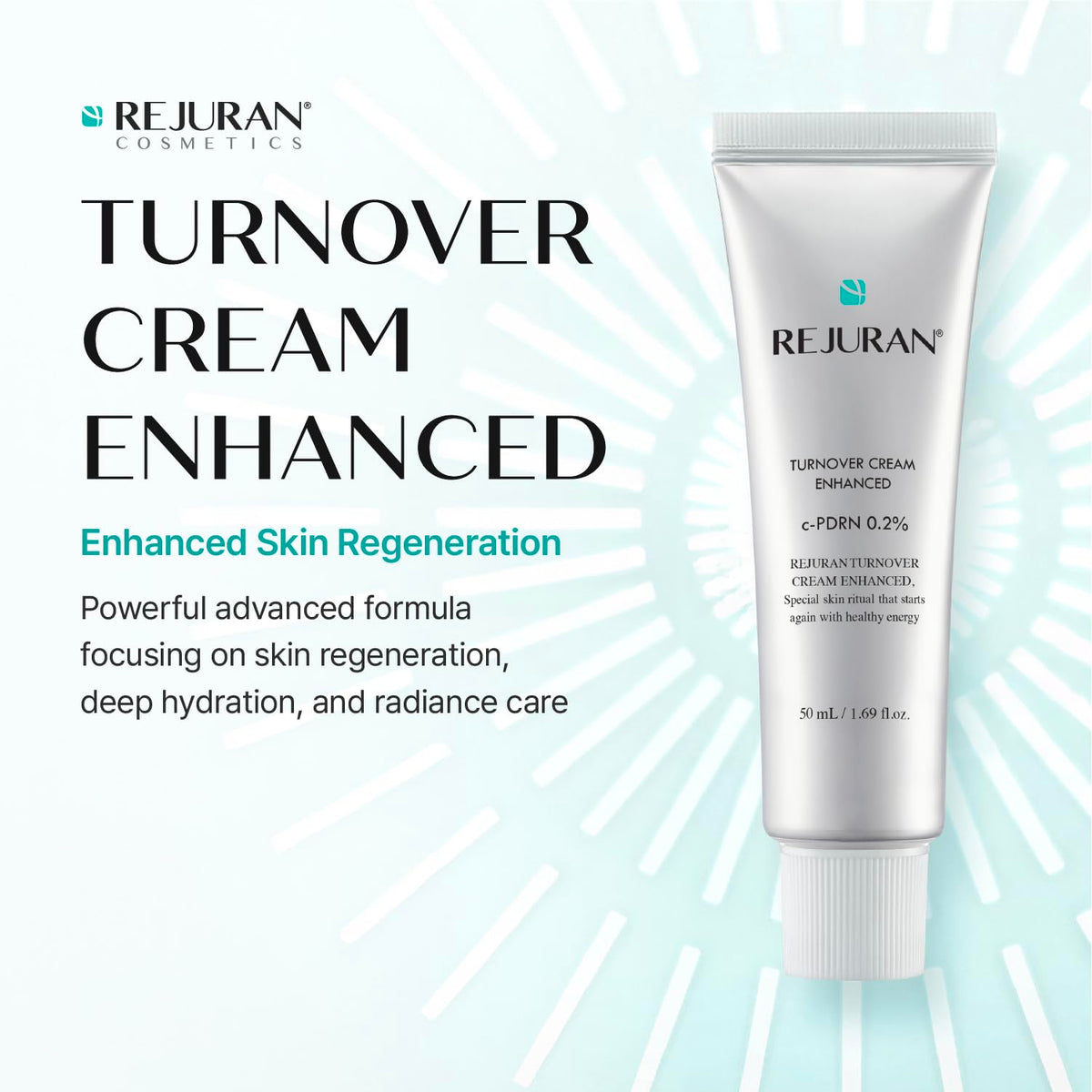 REJURAN close-up of creamy texture illustrating quick absorption and hydration