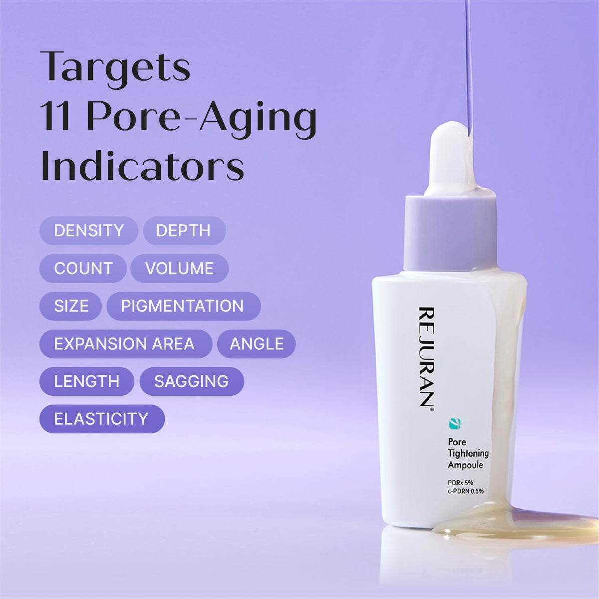 REJURAN witch hazel ingredient focus highlighting tightening support
