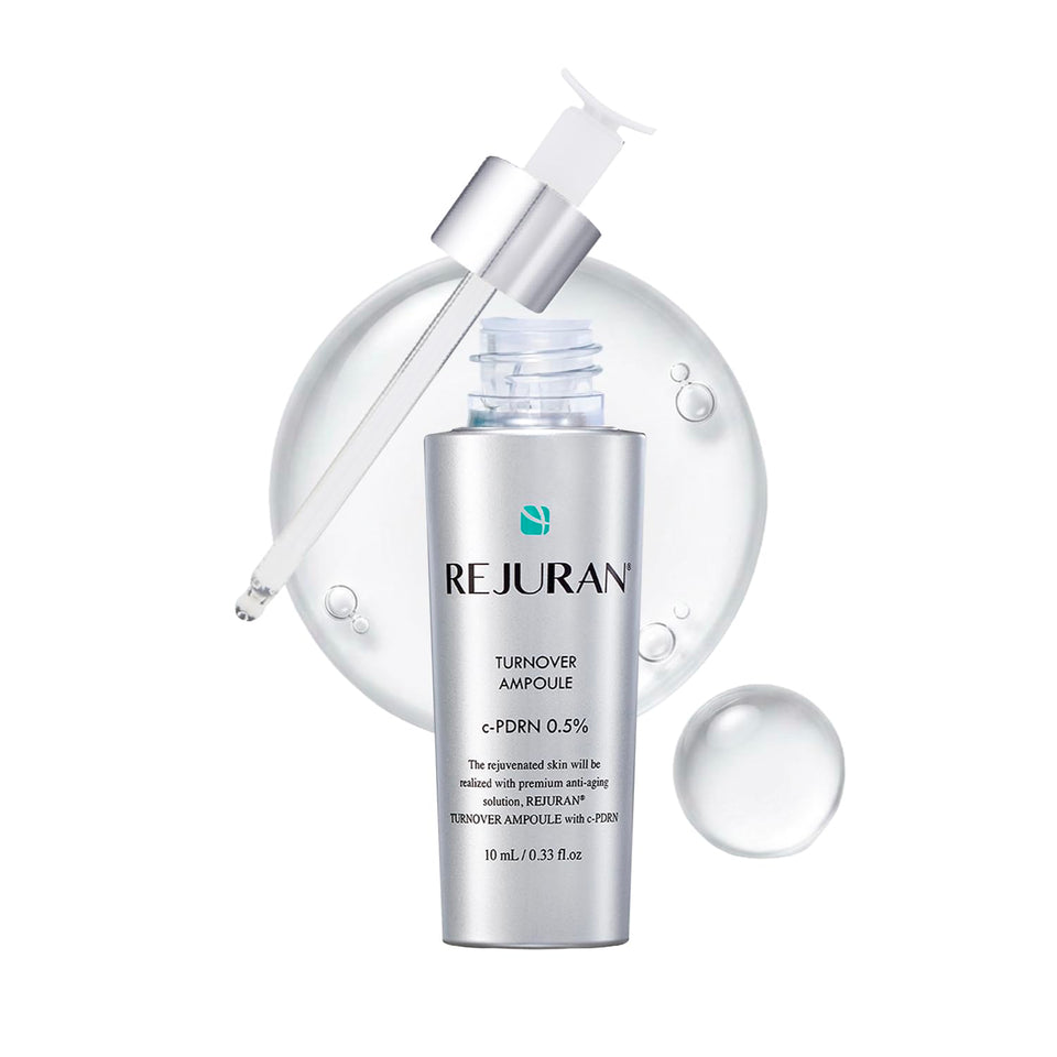 REJURAN front packaging showing travel ampoule and clear branding for easy identification and convenience