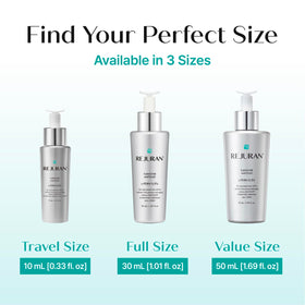 REJURAN ampoule on bathroom shelf in lifestyle scene conveying routine use and refined skincare ritual