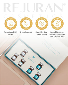 REJURAN cream paired with sunscreen showing daytime routine protection