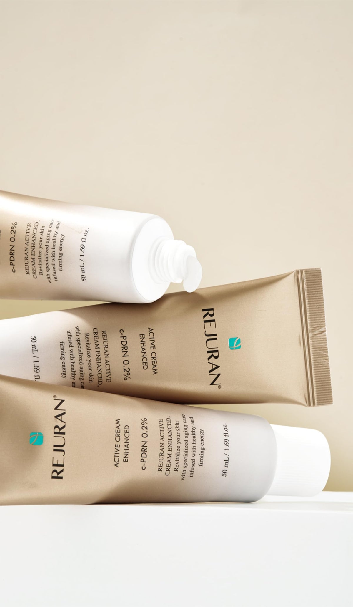 REJURAN cream on shelf with other products showing regimen compatibility
