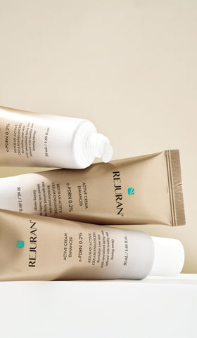 REJURAN cream on shelf with other products showing regimen compatibility