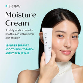 REJURAN close-up cream texture showing lightweight moisturizing benefit