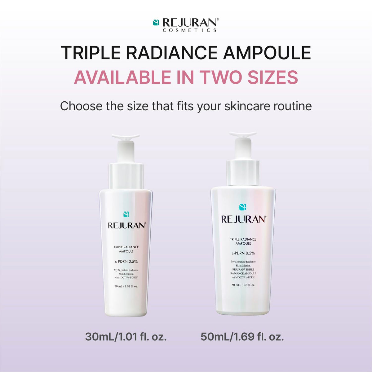 REJURAN ampoule on bathroom counter illustrating daily routine use and convenience