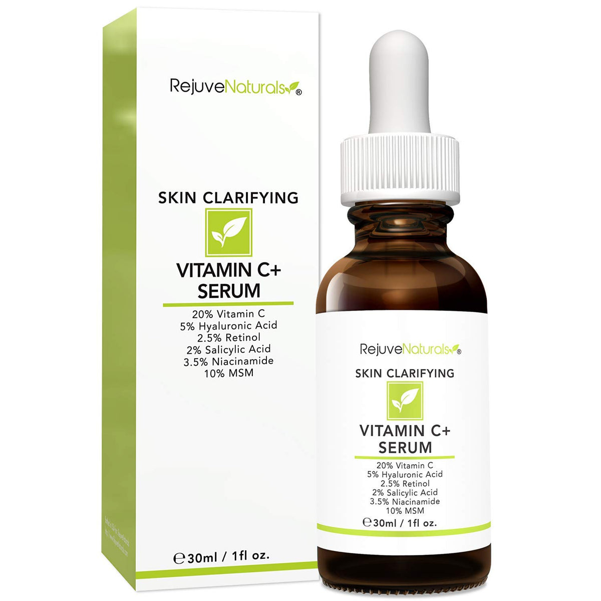 RejuveNaturals serum applied on hand demonstrating absorbent finish