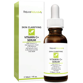 RejuveNaturals serum applied on hand demonstrating absorbent finish