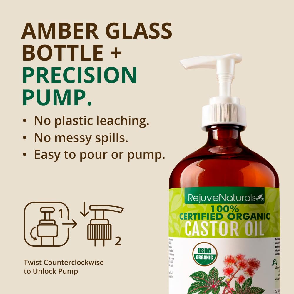 RejuveNaturals castor oil on cuticles demonstrating targeted skin hydration
