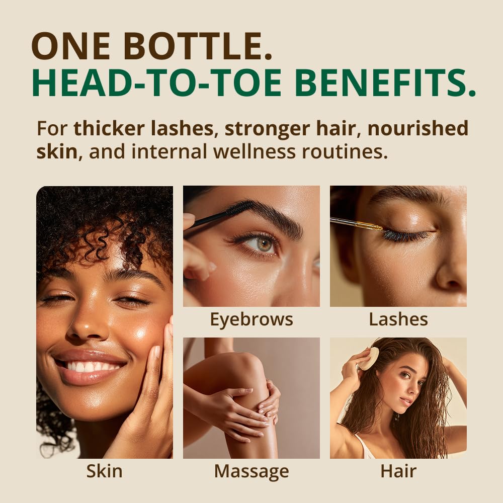 RejuveNaturals castor oil hair mask applied to mid-lengths for stronger-looking hair