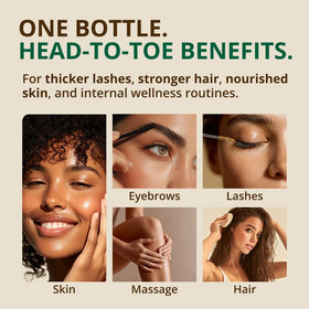 RejuveNaturals castor oil hair mask applied to mid-lengths for stronger-looking hair