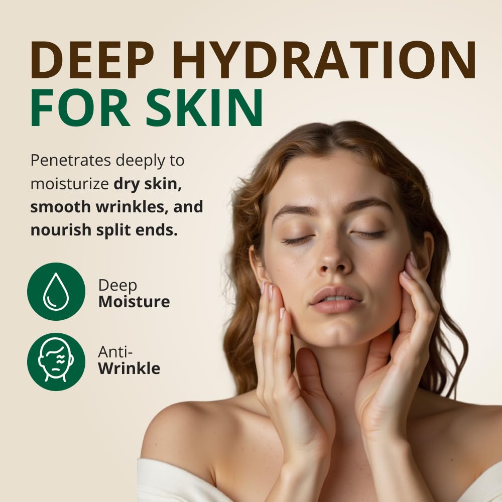 RejuveNaturals massaged onto leg to lock in moisture after shower