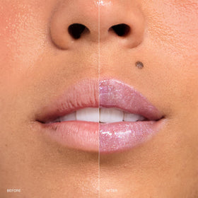 r.e.m. beauty close-up of duochrome texture highlighting iridescent shimmer benefit