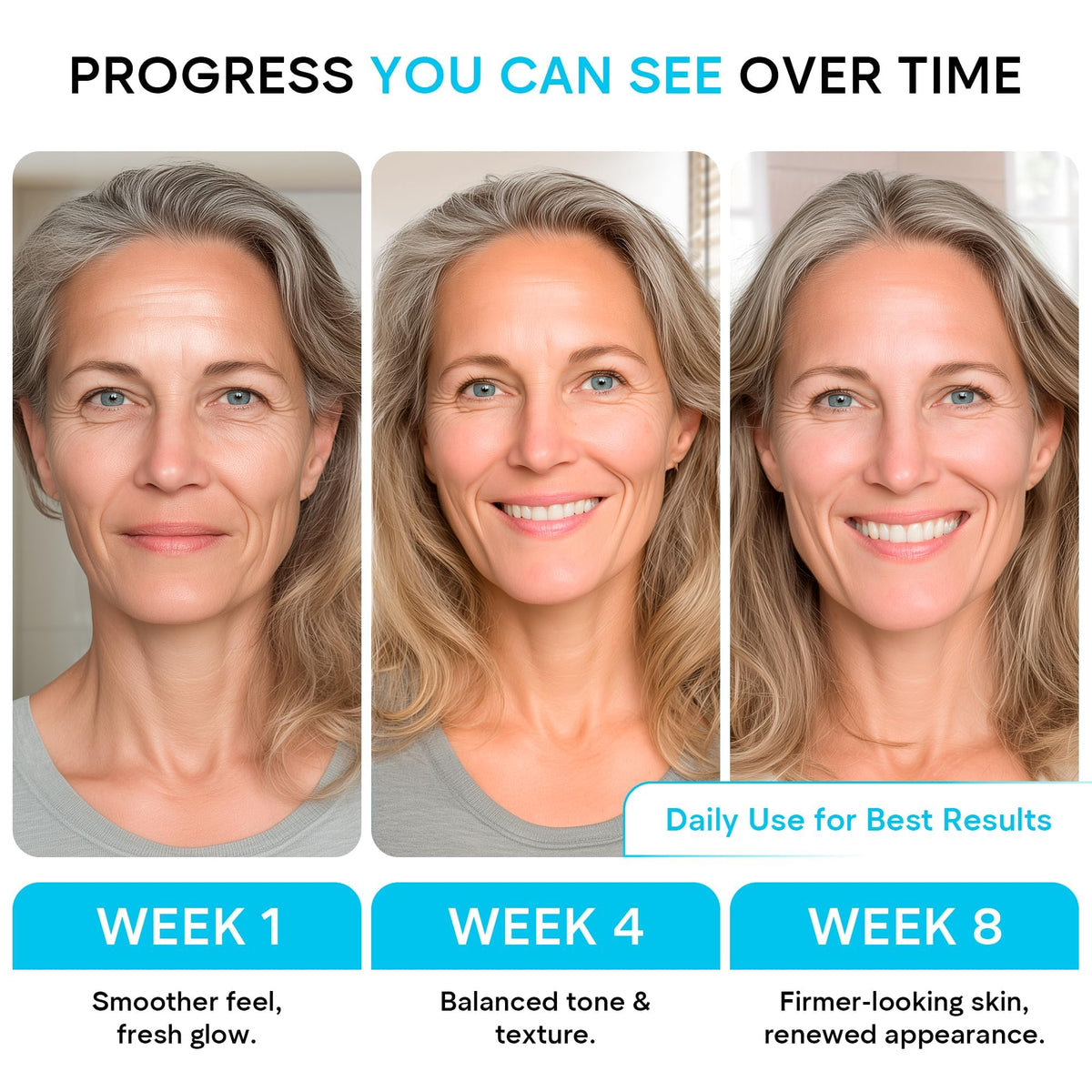 REMEDIAL PURITY AESTHETICS EXPERIENCE applied to neck illustrating firming benefit