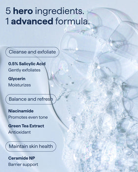 Remedy Science bottle with ceramide and green tea visuals for clarity