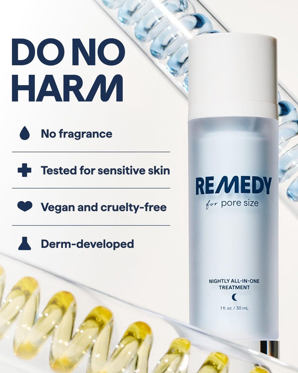 Remedy Science hand application photo showing easy glide and quick absorption