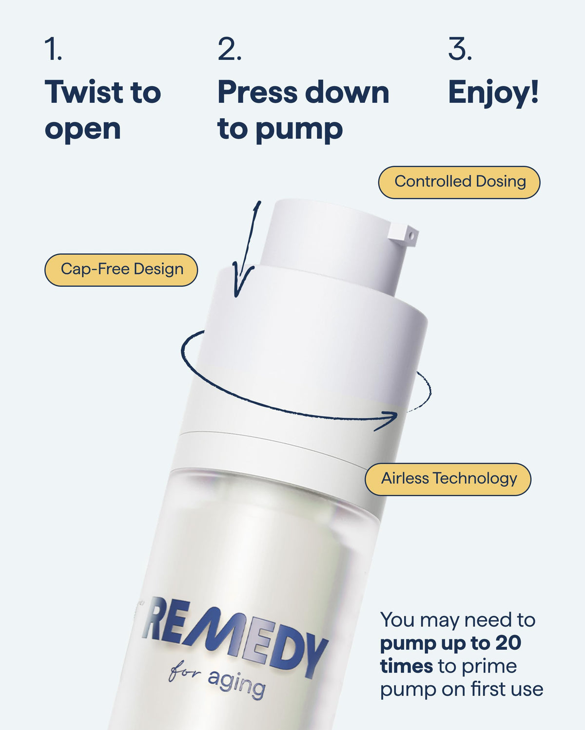Remedy Science serum applied on hand demonstrating smooth spreadability and finish