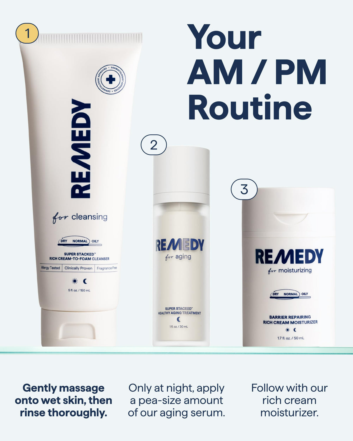 Remedy Science bathroom lifestyle display suggesting daily routine compatibility