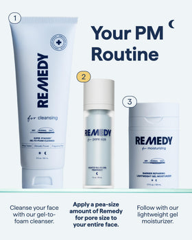 Remedy Science before and after skin texture comparison showing visible smoothing benefit