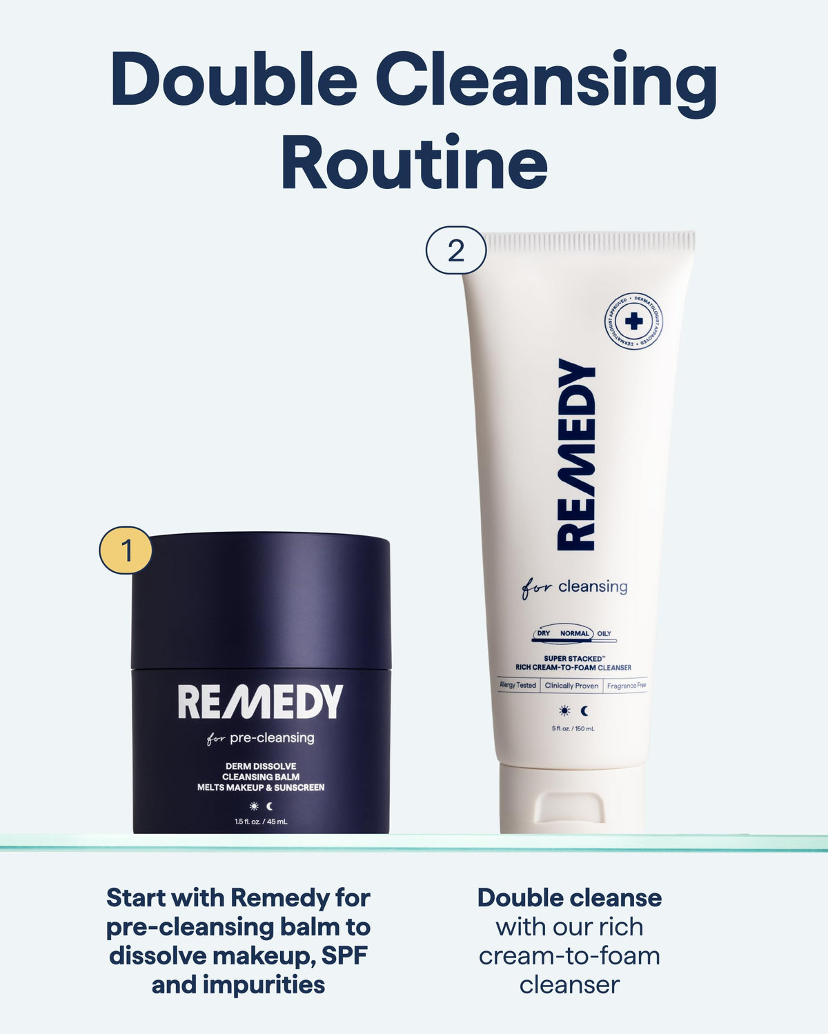 Remedy Science label and instructions closeup, clear dermatologist-formulated guidance