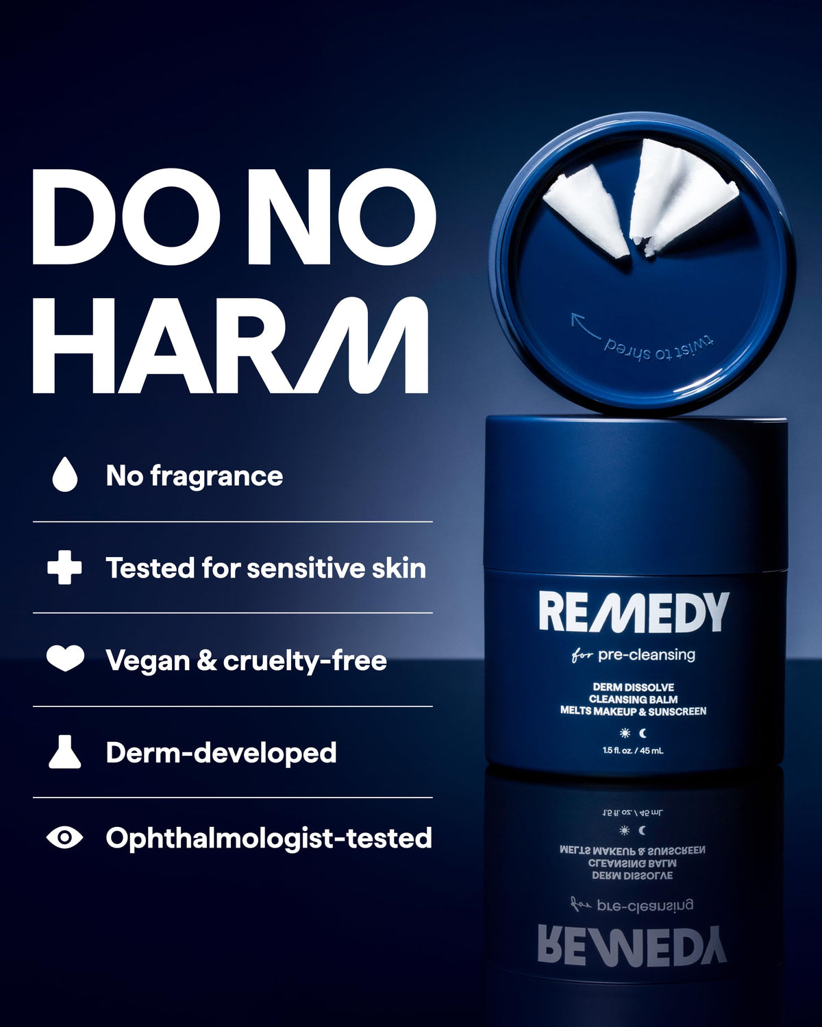 Remedy Science in bathroom routine setting, integrates easily into daily cleansing