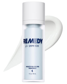 Remedy Science front packaging of pore refining serum showing clean design and benefit
