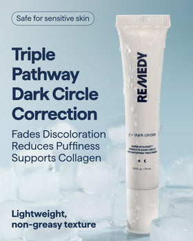 Remedy Science caffeine ingredient visual showing de-puffing action and firmer appearance