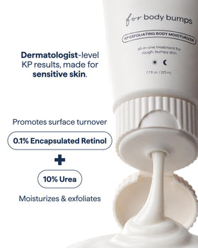 Remedy Science applying lotion to arm demonstrating smoothing benefit
